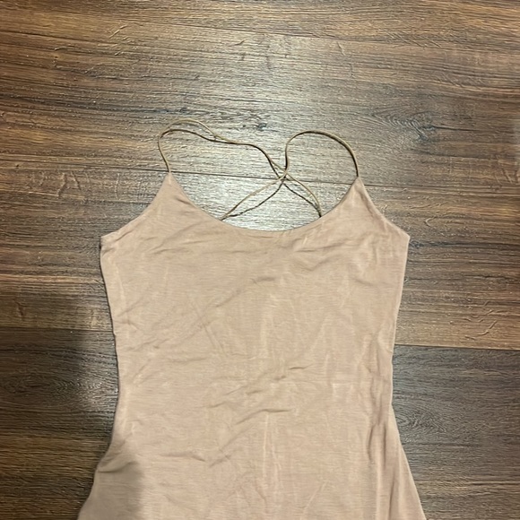 Naked Wardrobe NWOT Woman S’Scoop Em Up Romper in a Nude color - Picture 6 of 11